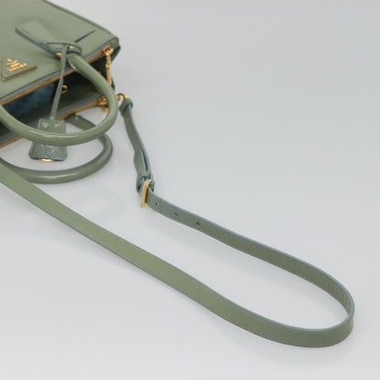 Prada Galleria, Green, Leather, handbag
