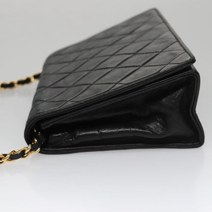 Chanel Full Flap, Black, Leather, shoulder