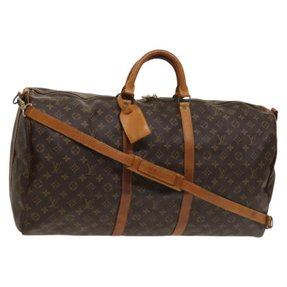 Louis Vuitton Keepall Bandoulière 55, Brown, Canvas, travel
