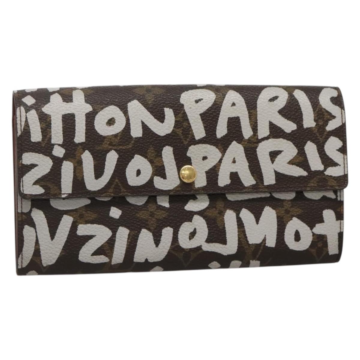 Louis Vuitton Porte Monnaie Credit, Brown, Canvas, wallet