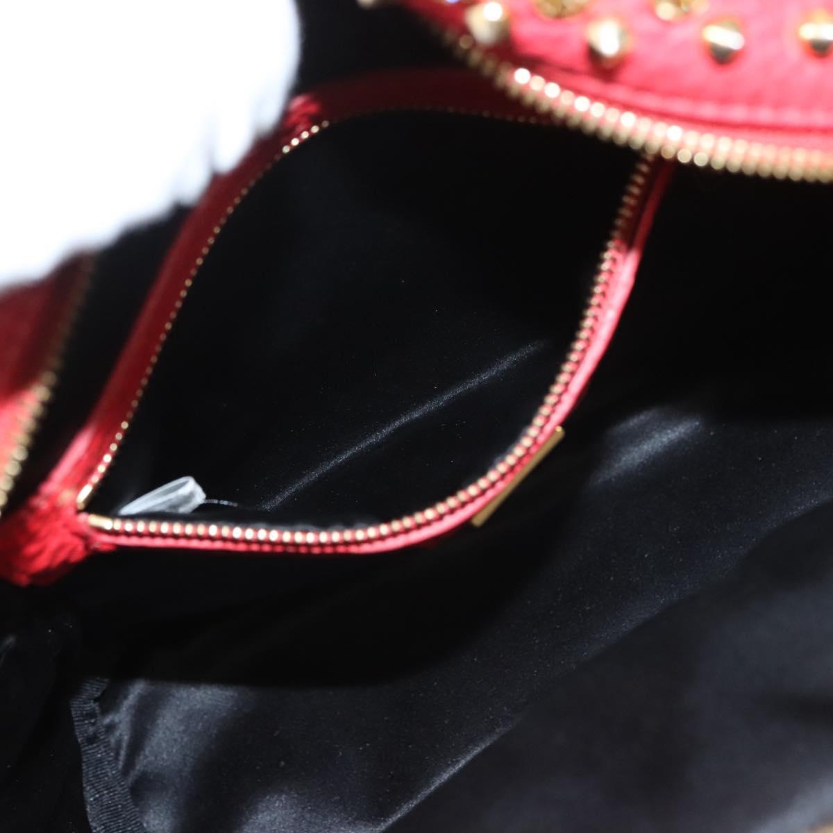 MCM Stark, Red, Leather, backpack