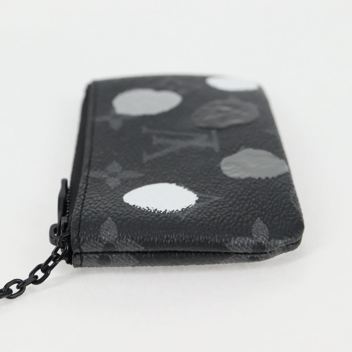 Louis Vuitton Pochette Clés, Black, Canvas, wallet