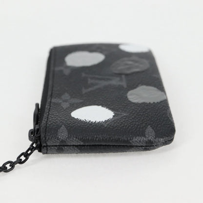Louis Vuitton Pochette Clés, Black, Canvas, wallet