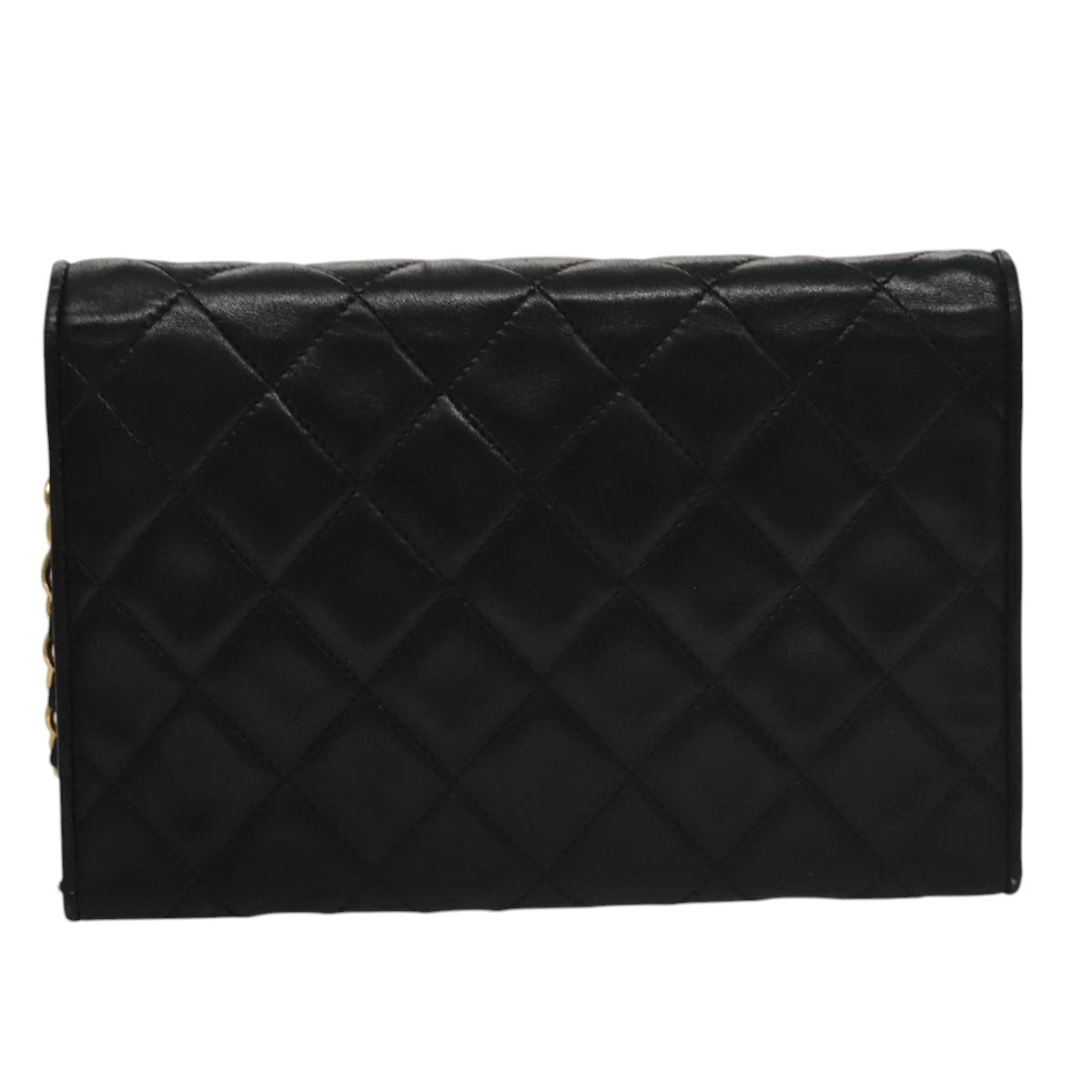 Chanel Full Flap, Black, Leather, shoulder