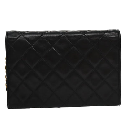 Chanel Full Flap, Black, Leather, shoulder