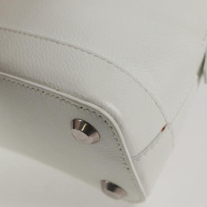 Balenciaga Ville Top Handle, White, Leather, handbag