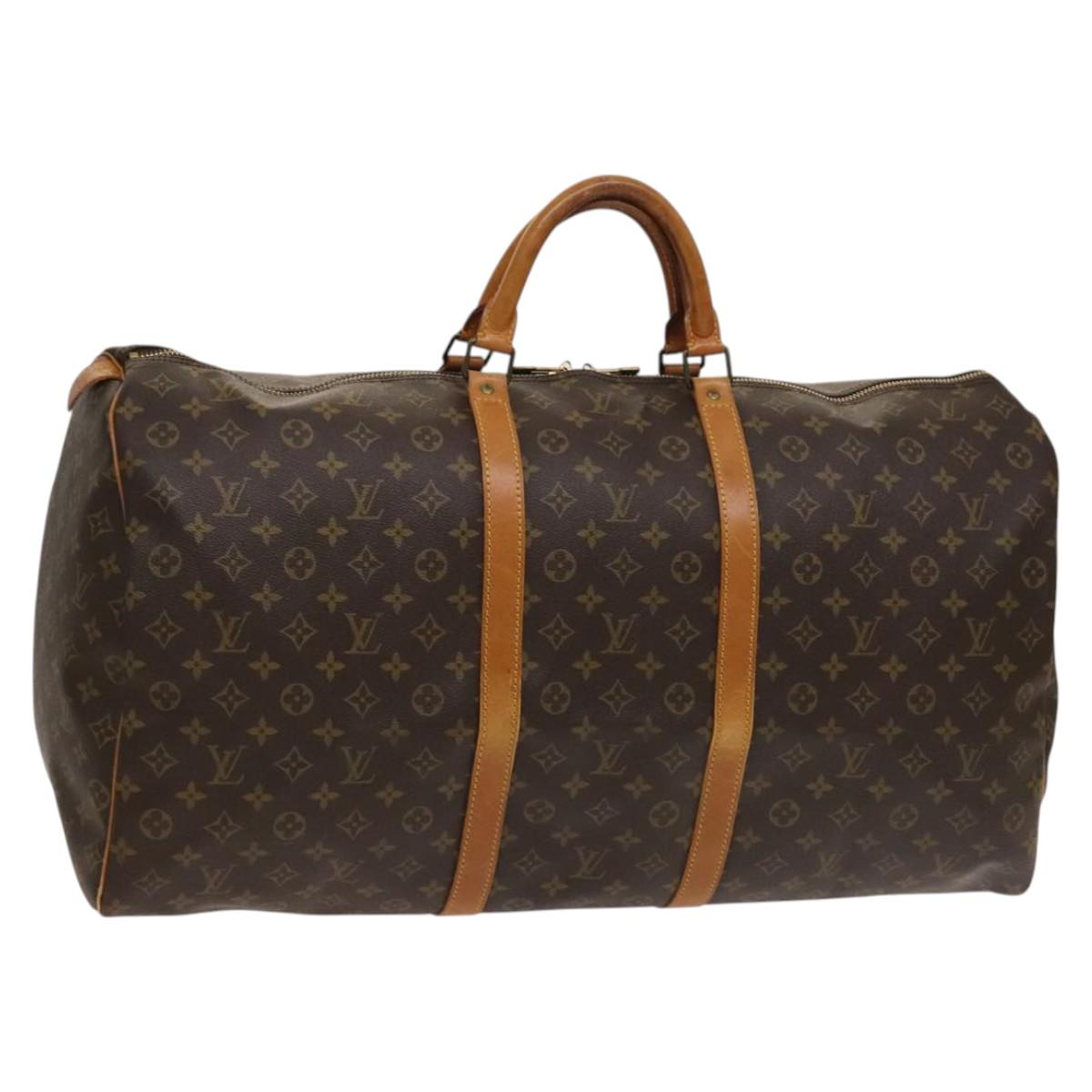 Louis Vuitton Keepall 60, Blue, Canvas, travel