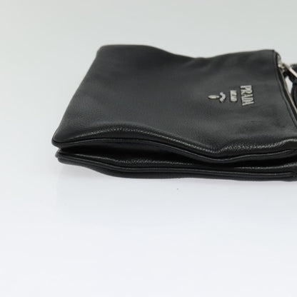 Prada Double, Black, Leather, shoulder