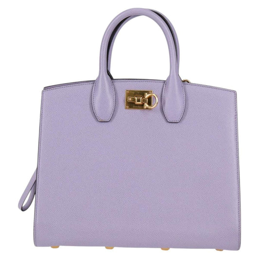 Salvatore Ferragamo Gancini, Purple, Leather, handbag