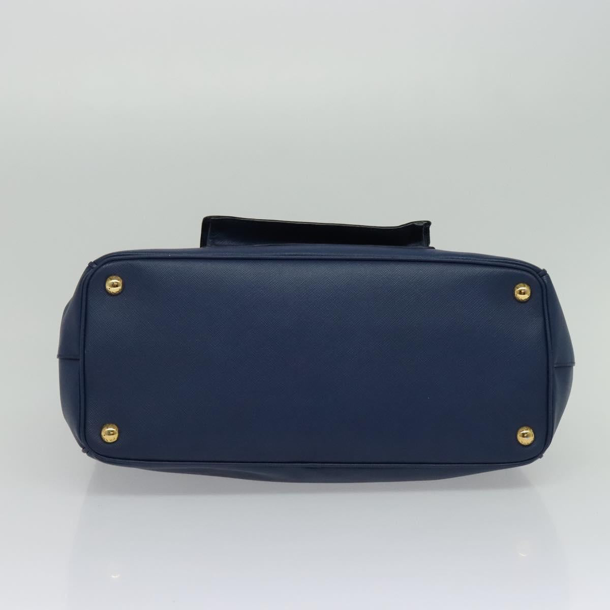 Prada Galleria, Blue, Leather, handbag