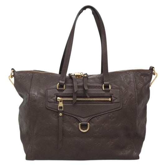 Louis Vuitton Lumineuse, Brown, Leather, tote