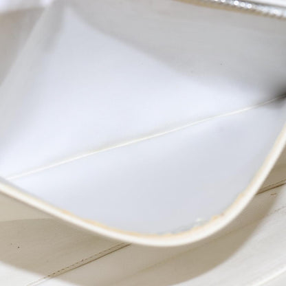 Chanel Cc, White, Leather, shoulder