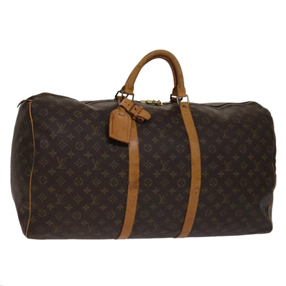 Louis Vuitton Keepall 60, Black, Canvas, travel