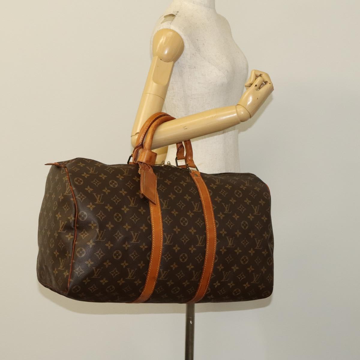 Louis Vuitton Keepall 50, Brown, Canvas, travel