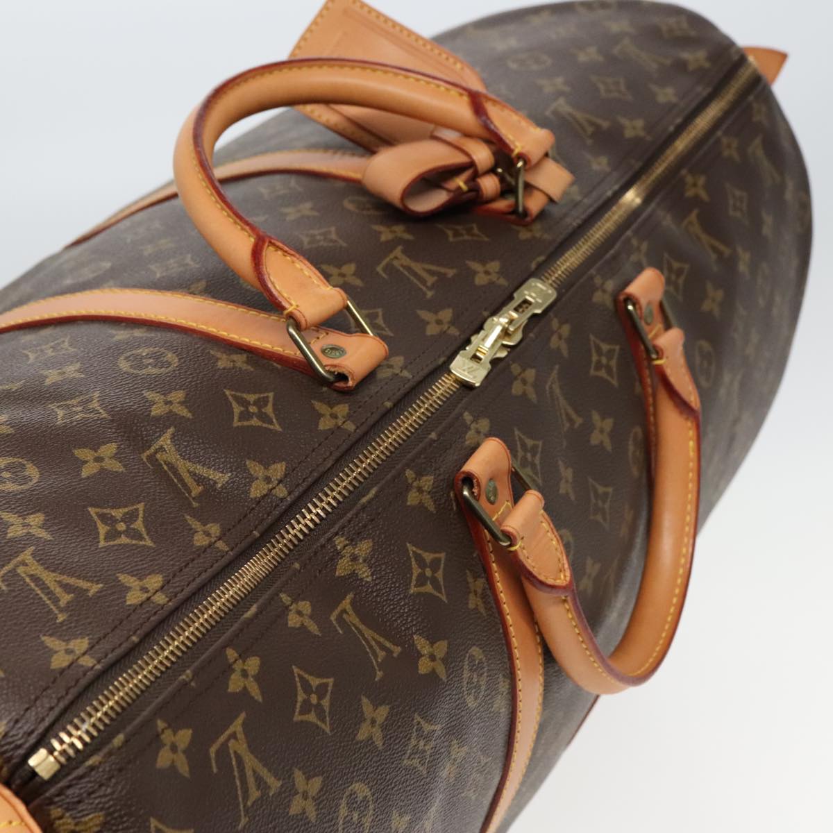 Louis Vuitton Keepall 60, Brown, Canvas, travel