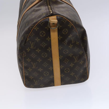 Louis Vuitton Keepall Bandouliere 55, Brown, Canvas, travel
