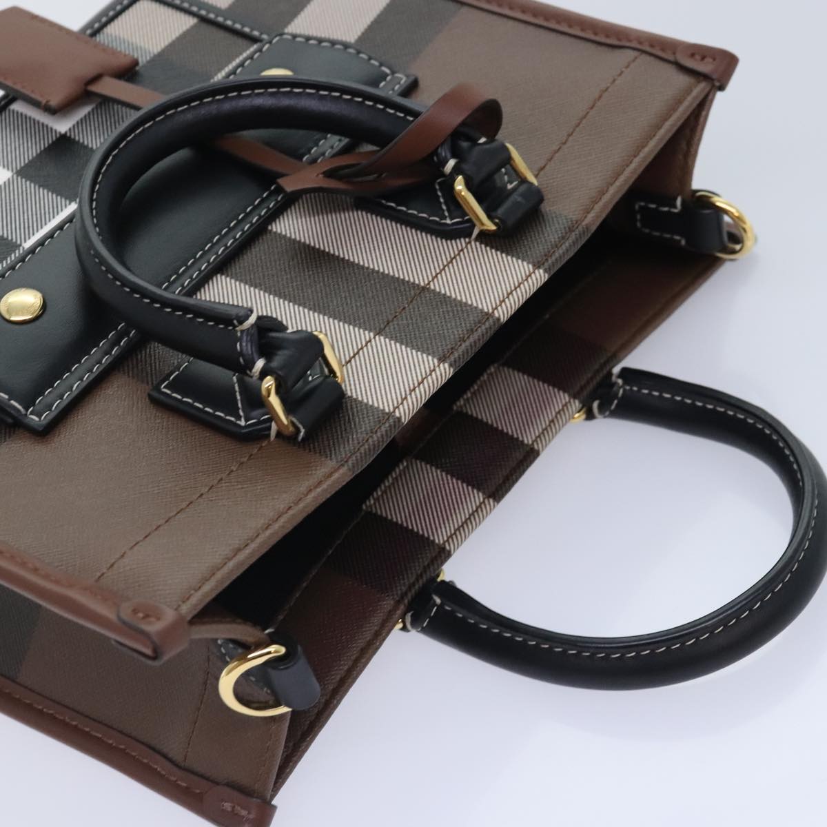 Burberry Freya, Brown, Leather, handbag