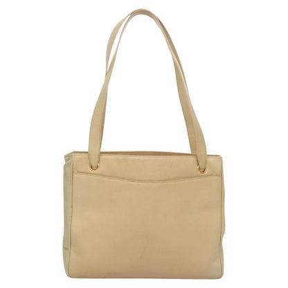 Chanel Coco Mark, Beige, Leather, shoulder