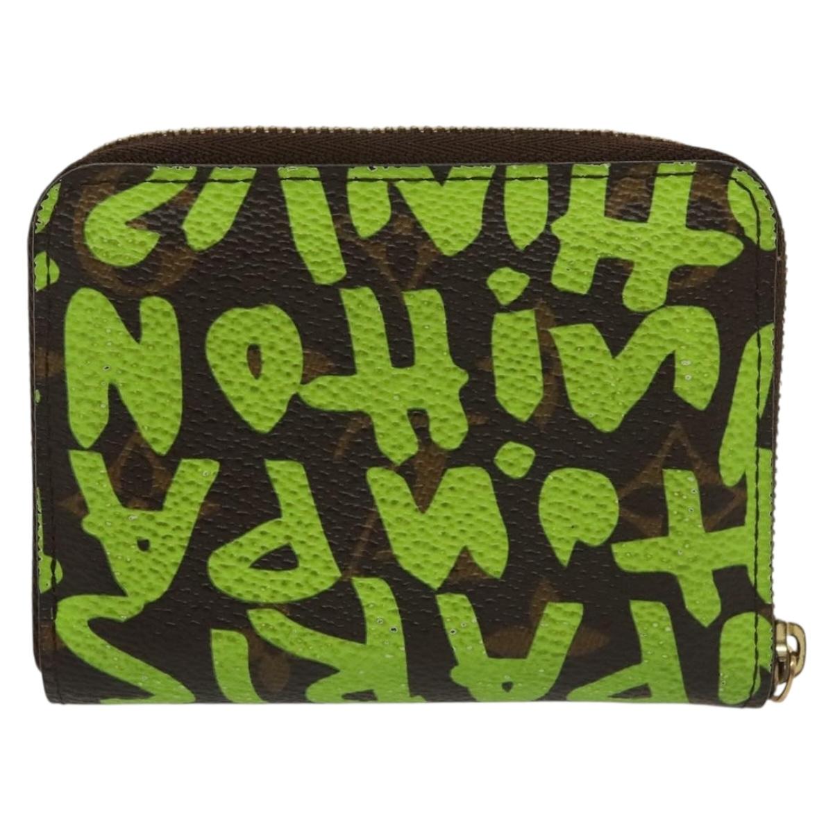 Louis Vuitton Zippy coin purse, Green, Canvas, wallet
