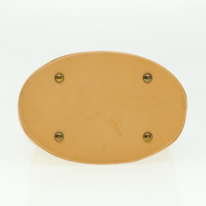 Louis Vuitton Bucket PM, Beige, Leather, shoulder
