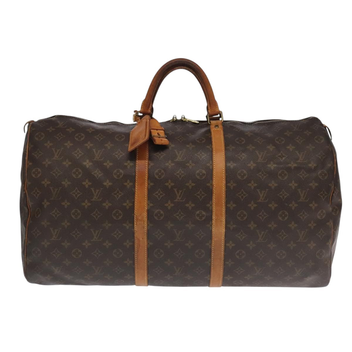 Louis Vuitton Keepall 60, Brown, Canvas, travel