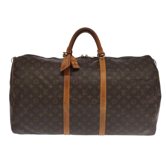 Louis Vuitton Keepall 60, Brown, Canvas, travel