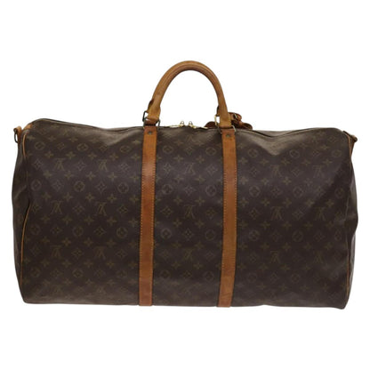Louis Vuitton Keepall Bandoulière 60, Brown, Canvas, travel