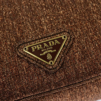 Prada, Brown, Canvas, shoulder