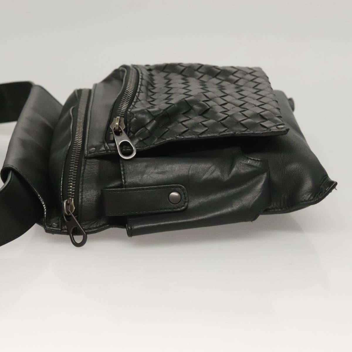 Bottega Veneta Intrecciato, Black, Leather, shoulder
