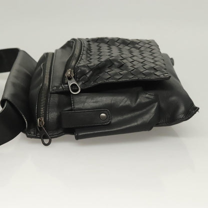 Bottega Veneta Intrecciato, Black, Leather, shoulder
