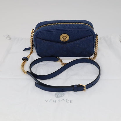 Versace, Blue, Denim - Jeans, shoulder