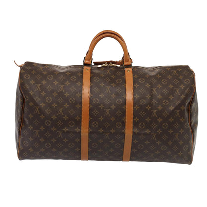 Louis Vuitton Keepall 60, Brown, Canvas, travel