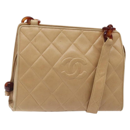 Chanel Camera, Beige, Leather, shoulder