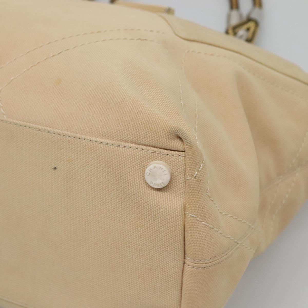 Chanel Numero 5, Beige, Canvas, tote