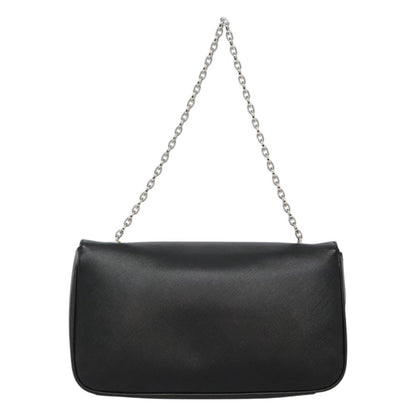 Salvatore Ferragamo Gancini, Black, Leather, shoulder