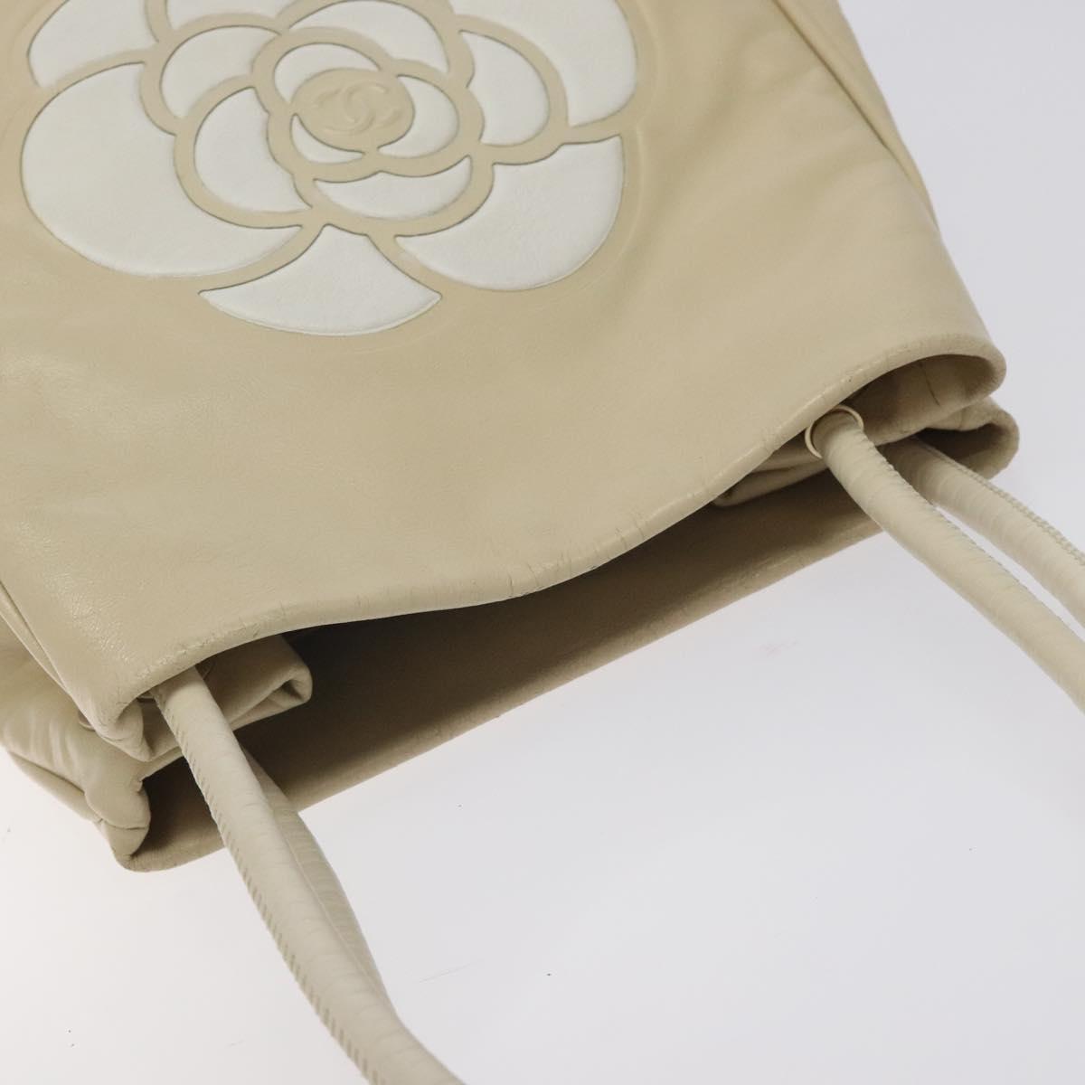 Chanel Camellia, Beige, Leather, tote