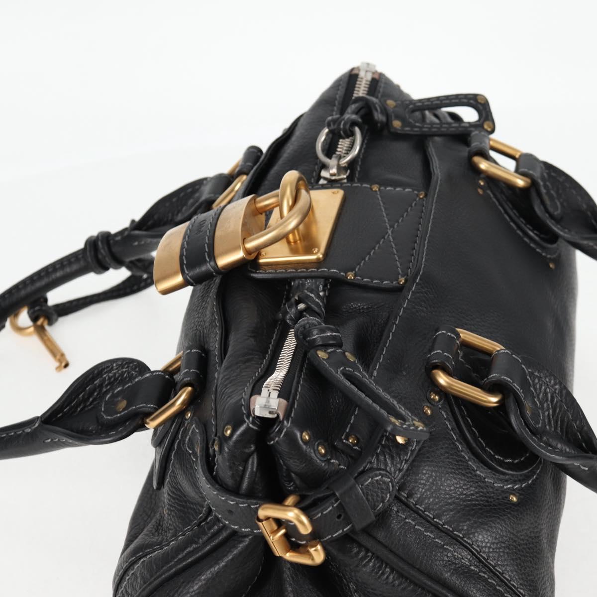 Chloé Paddington, Black, Leather, handbag