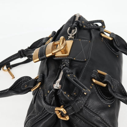 Chloé Paddington, Black, Leather, handbag