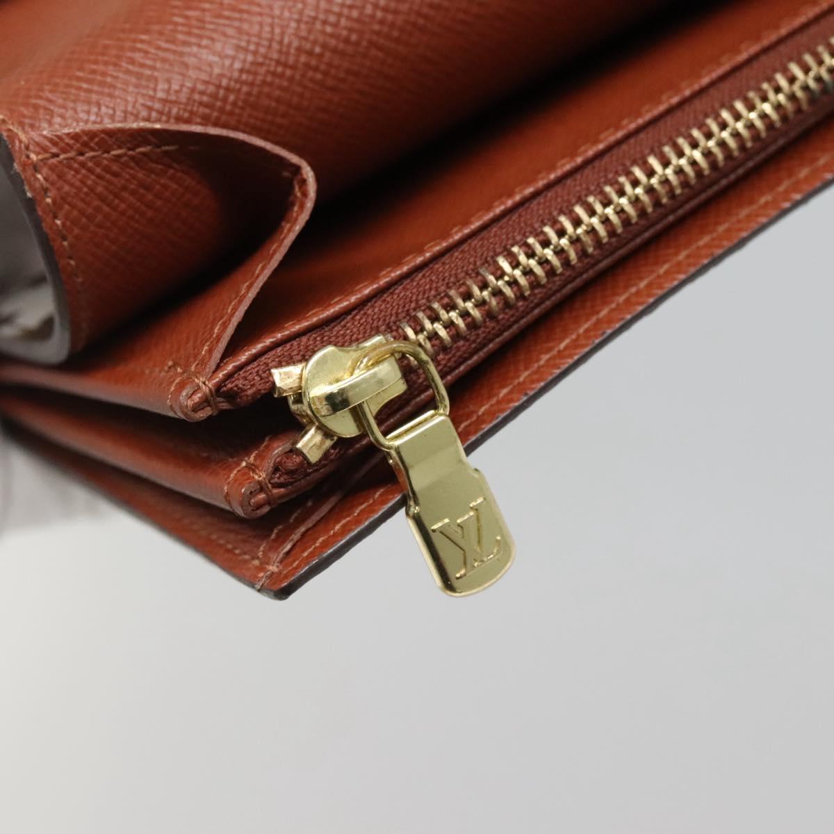 Louis Vuitton Porte Monnaie Credit, Brown, Canvas, wallet