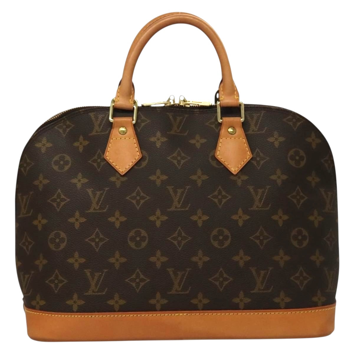 Louis Vuitton Alma, Brown, Canvas, handbag
