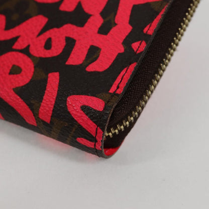 Louis Vuitton Portefeuille zippy, Pink, Canvas, wallet