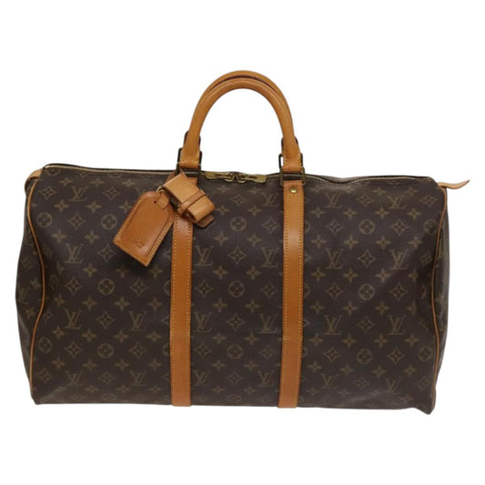 Louis Vuitton Keepall 50, Brown, Canvas, travel