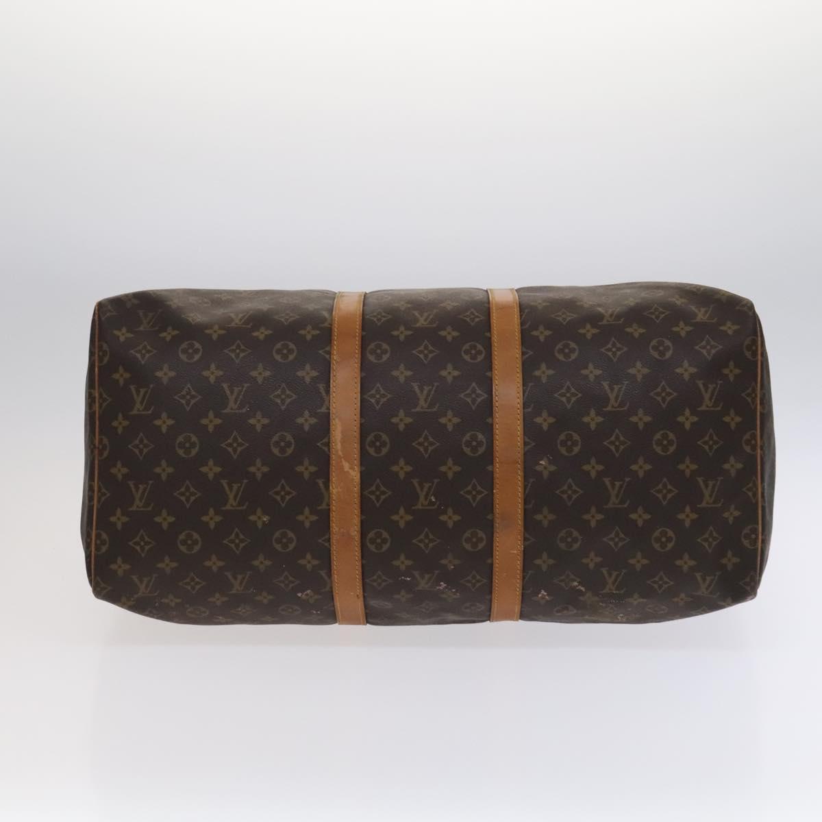 Louis Vuitton Keepall 55, Brown, Canvas, travel