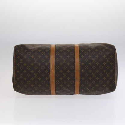 Louis Vuitton Keepall 55, Brown, Canvas, travel