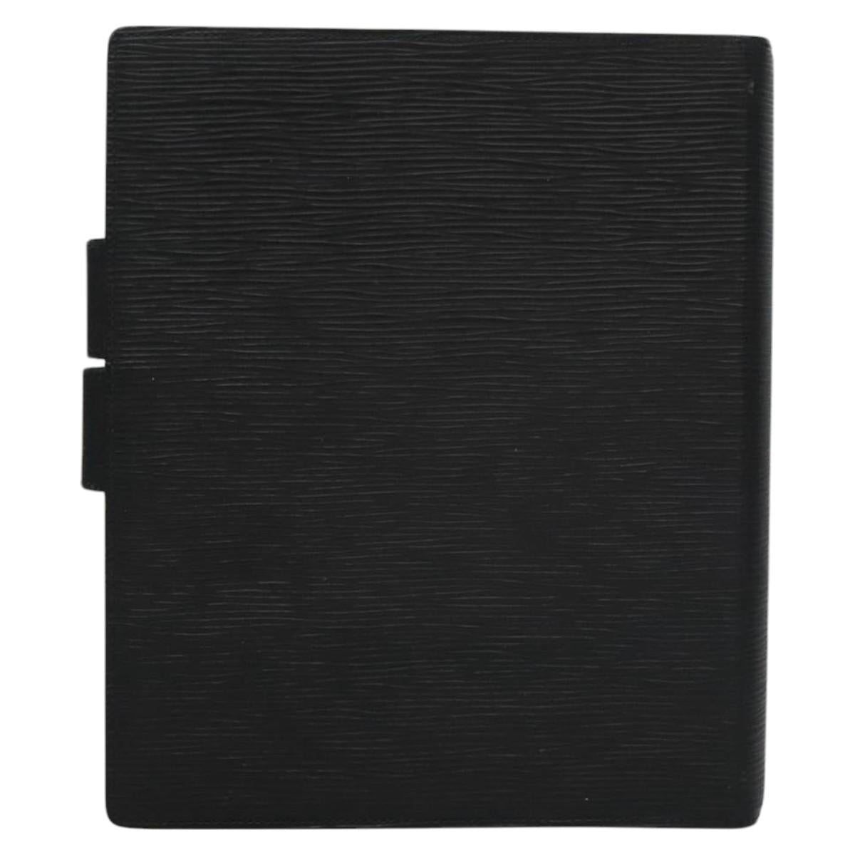Louis Vuitton Agenda cover, Black, Leather, wallet