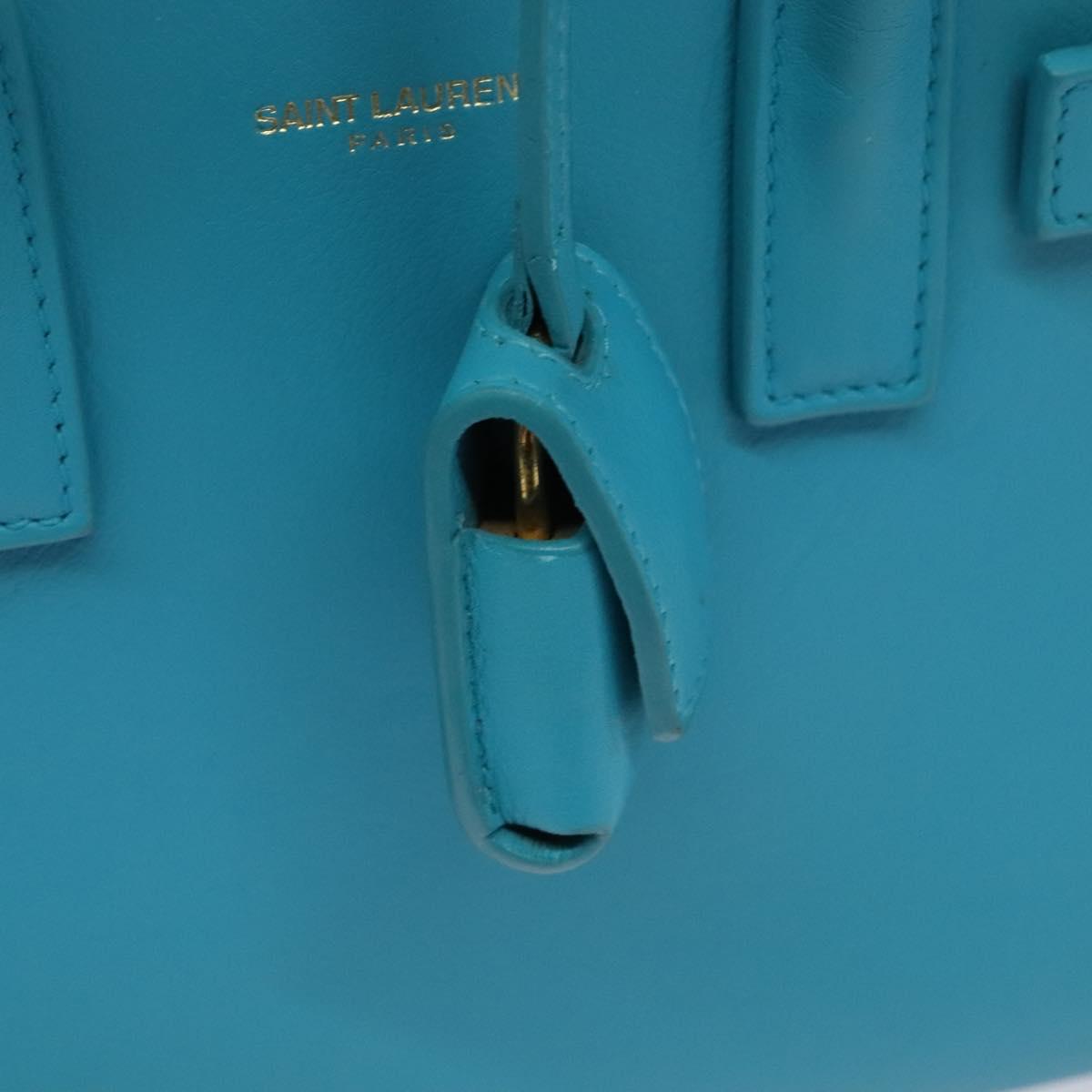 Yves Saint Laurent, Blue, Leather, handbag