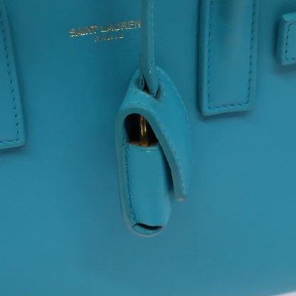 Yves Saint Laurent, Blue, Leather, handbag