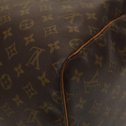 Louis Vuitton Keepall 55, Brown, Canvas, travel