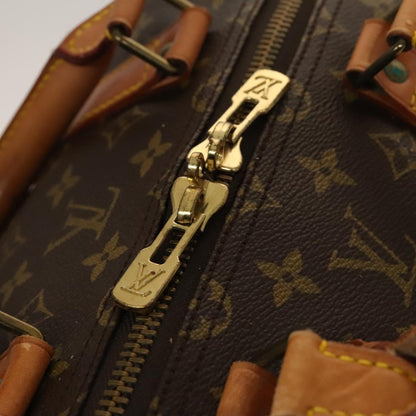 Louis Vuitton Keepall 55, Brown, Canvas, travel