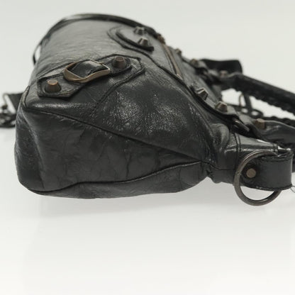 Balenciaga First, Black, Leather, handbag